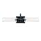Designers Fountain Braden 24in 3-Light Iron Graphite Modern Indoor Vanity Light with Clear Striated Glass Shades 95003-IG - alternate 1